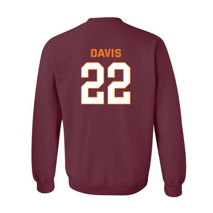 Virginia Tech - NCAA Men's Basketball : Solomon Davis - Sports Shersey Crewneck Sweatshirt-1