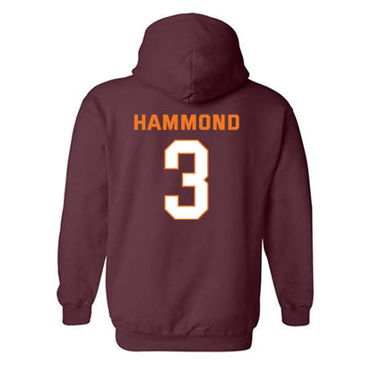 Virginia Tech - NCAA Men's Basketball : Ben Hammond - Sports Shersey Hooded Sweatshirt-1