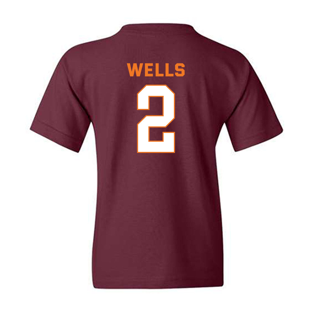 Virginia Tech - NCAA Women's Basketball : Leila Wells - Sports Shersey Youth T-Shirt-1