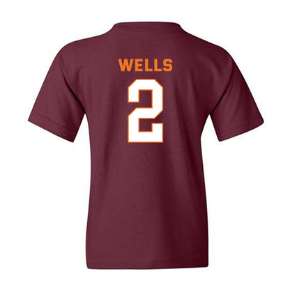 Virginia Tech - NCAA Women's Basketball : Leila Wells - Sports Shersey Youth T-Shirt-1
