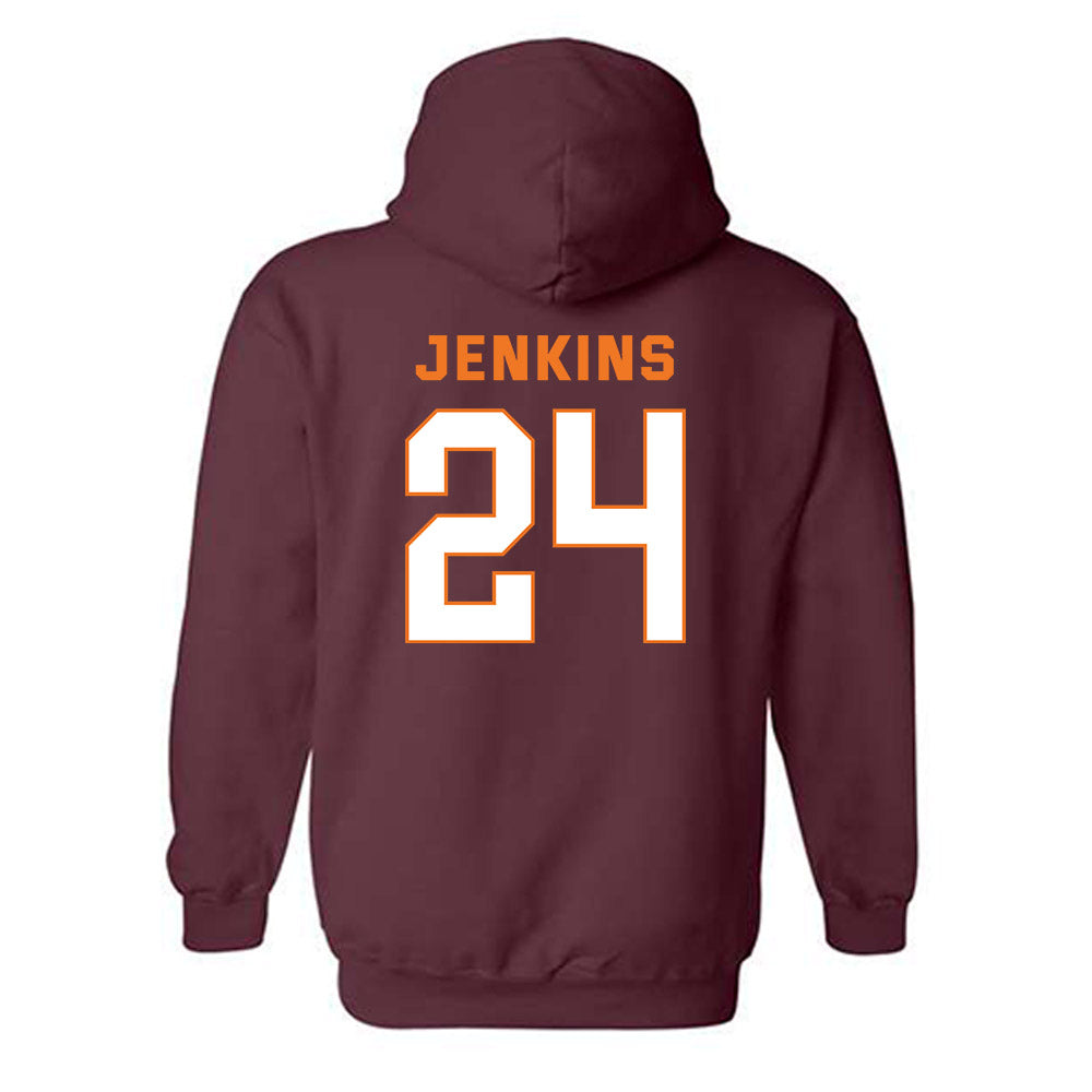 Virginia Tech - NCAA Women's Basketball : Amani Jenkins - Sports Shersey Hooded Sweatshirt-1