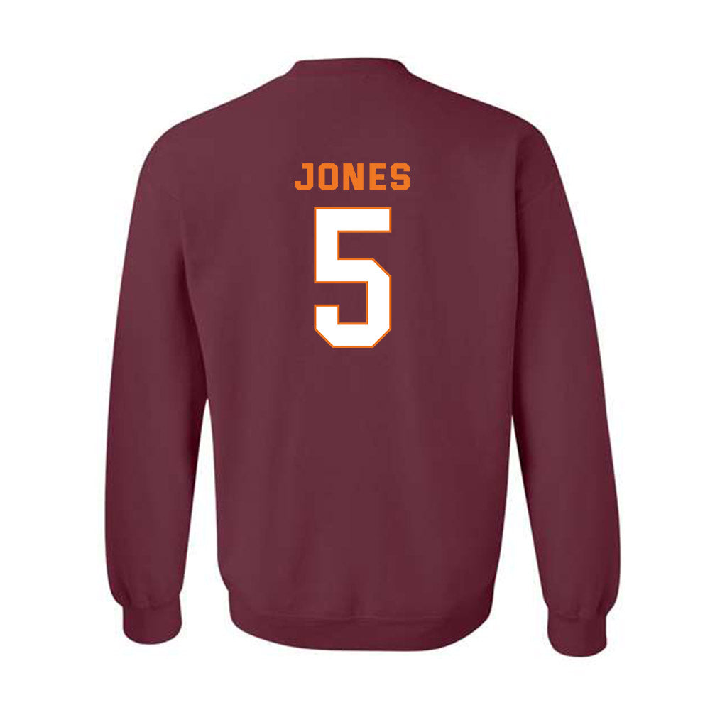 Virginia Tech - NCAA Men's Basketball : SinCere Jones - Sports Shersey Crewneck Sweatshirt-1