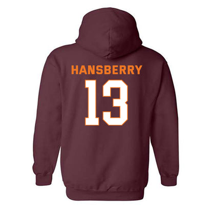 Virginia Tech - NCAA Men's Basketball : Amani Hansberry - Sports Shersey Hooded Sweatshirt-1
