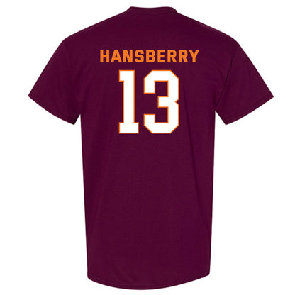 Virginia Tech - NCAA Men's Basketball : Amani Hansberry - Sports Shersey T-Shirt-1