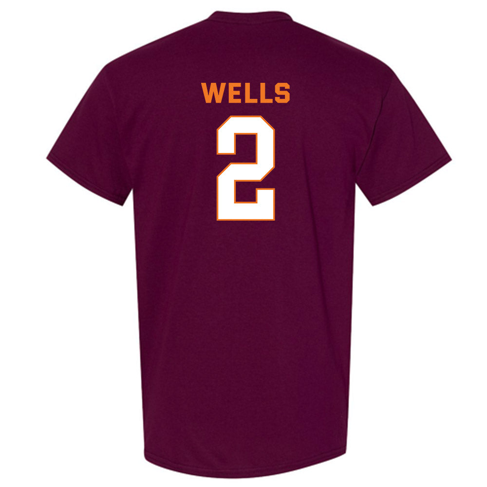 Virginia Tech - NCAA Women's Basketball : Leila Wells - Sports Shersey T-Shirt-1