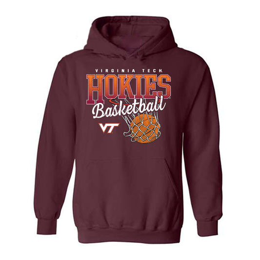 Virginia Tech - NCAA Women's Basketball : Kate Sears - Sports Shersey Hooded Sweatshirt-0