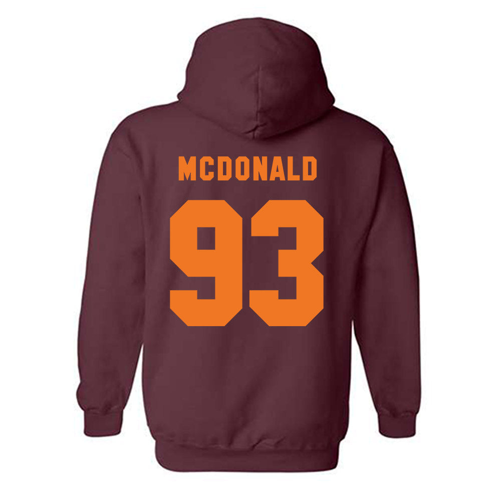 Virginia Tech - NCAA Football : Cole Byrd - Classic Shersey Hooded Sweatshirt-3