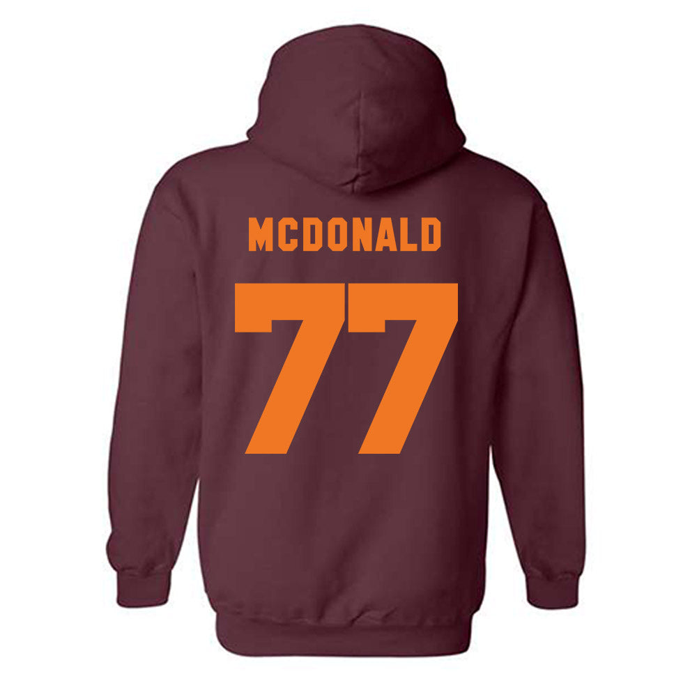 Virginia Tech - NCAA Football : Brody Meadows - Classic Shersey Hooded Sweatshirt-3