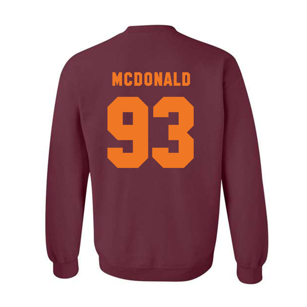 Virginia Tech - NCAA Football : Cole Byrd - Classic Shersey Crewneck Sweatshirt-3