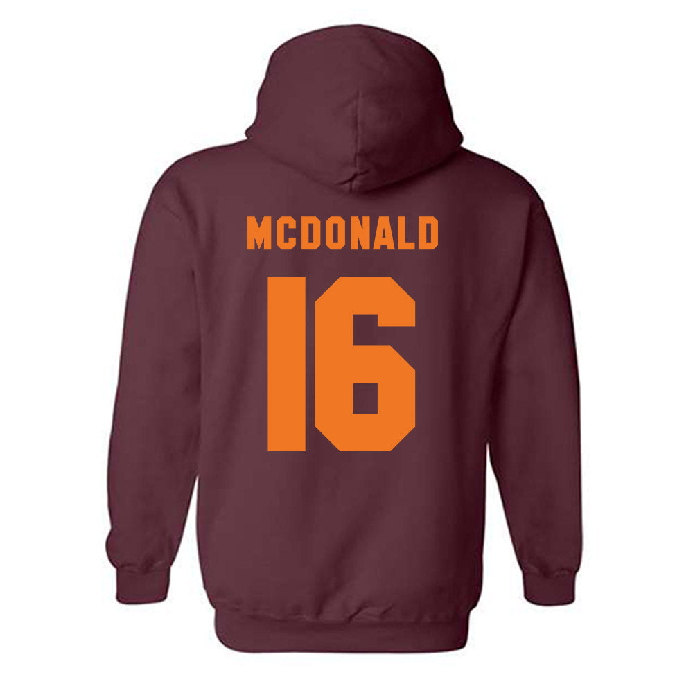 Virginia Tech - NCAA Football : Noah Chambers - Classic Shersey Hooded Sweatshirt-3