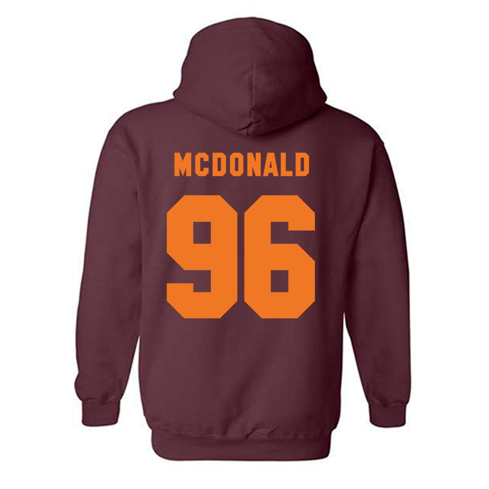 Virginia Tech - NCAA Football : Christian Epling - Classic Shersey Hooded Sweatshirt-3