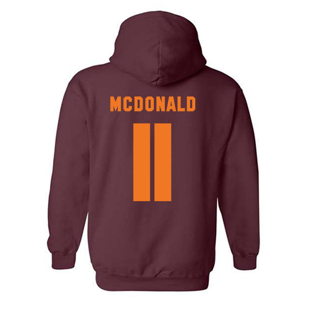 Virginia Tech - NCAA Football : Davion Brown - Classic Shersey Hooded Sweatshirt-3