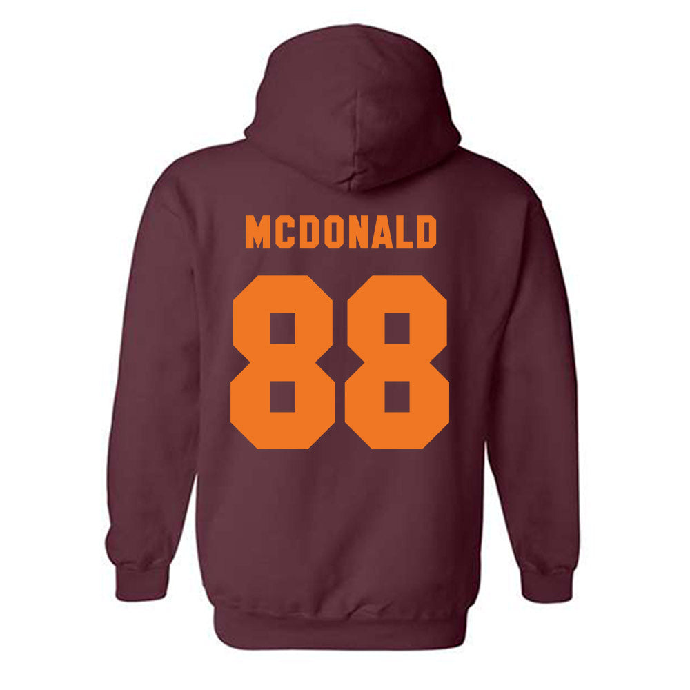 Virginia Tech - NCAA Football : Christian Evans - Classic Shersey Hooded Sweatshirt-3