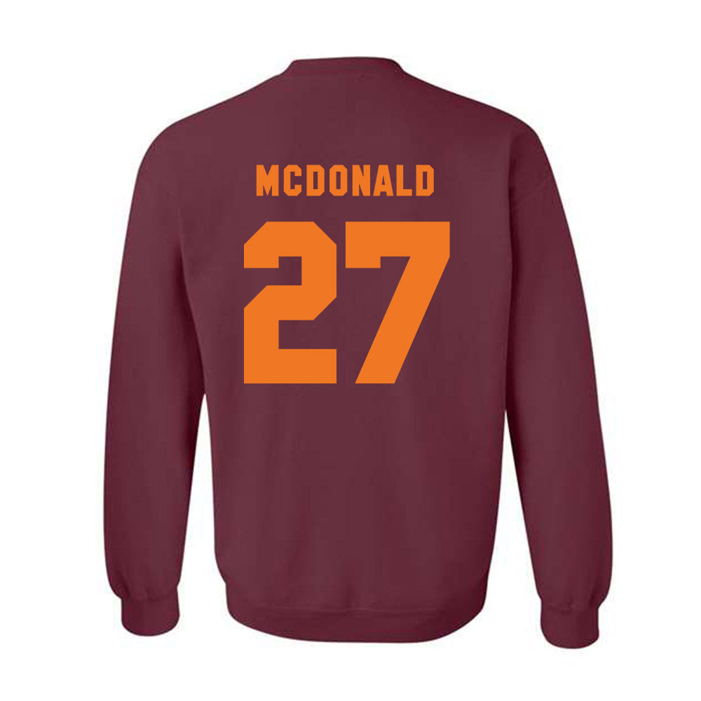 Virginia Tech - NCAA Football : Marcellous Hawkins - Classic Shersey Crewneck Sweatshirt-3