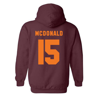 Virginia Tech - NCAA Football : Brennan Johnson - Classic Shersey Hooded Sweatshirt-3