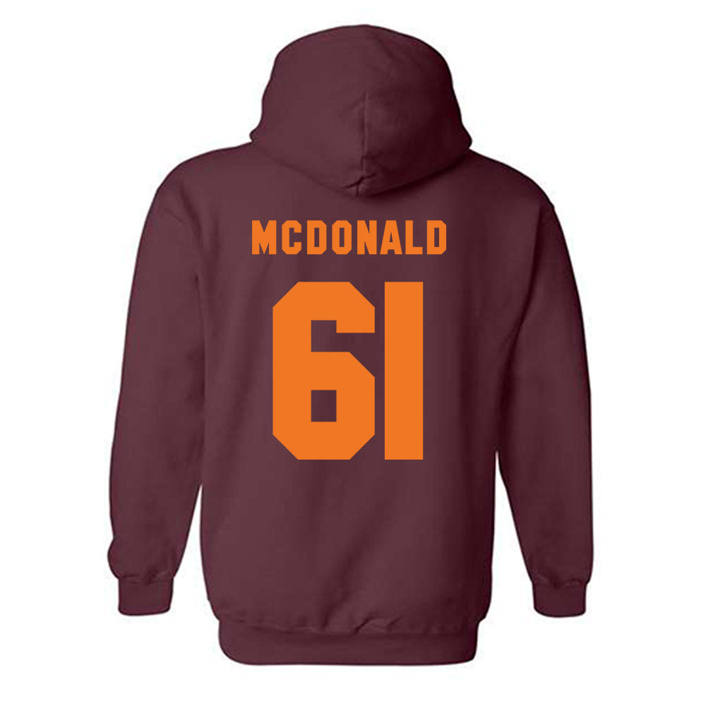 Virginia Tech - NCAA Football : Justin Bell - Classic Shersey Hooded Sweatshirt-3