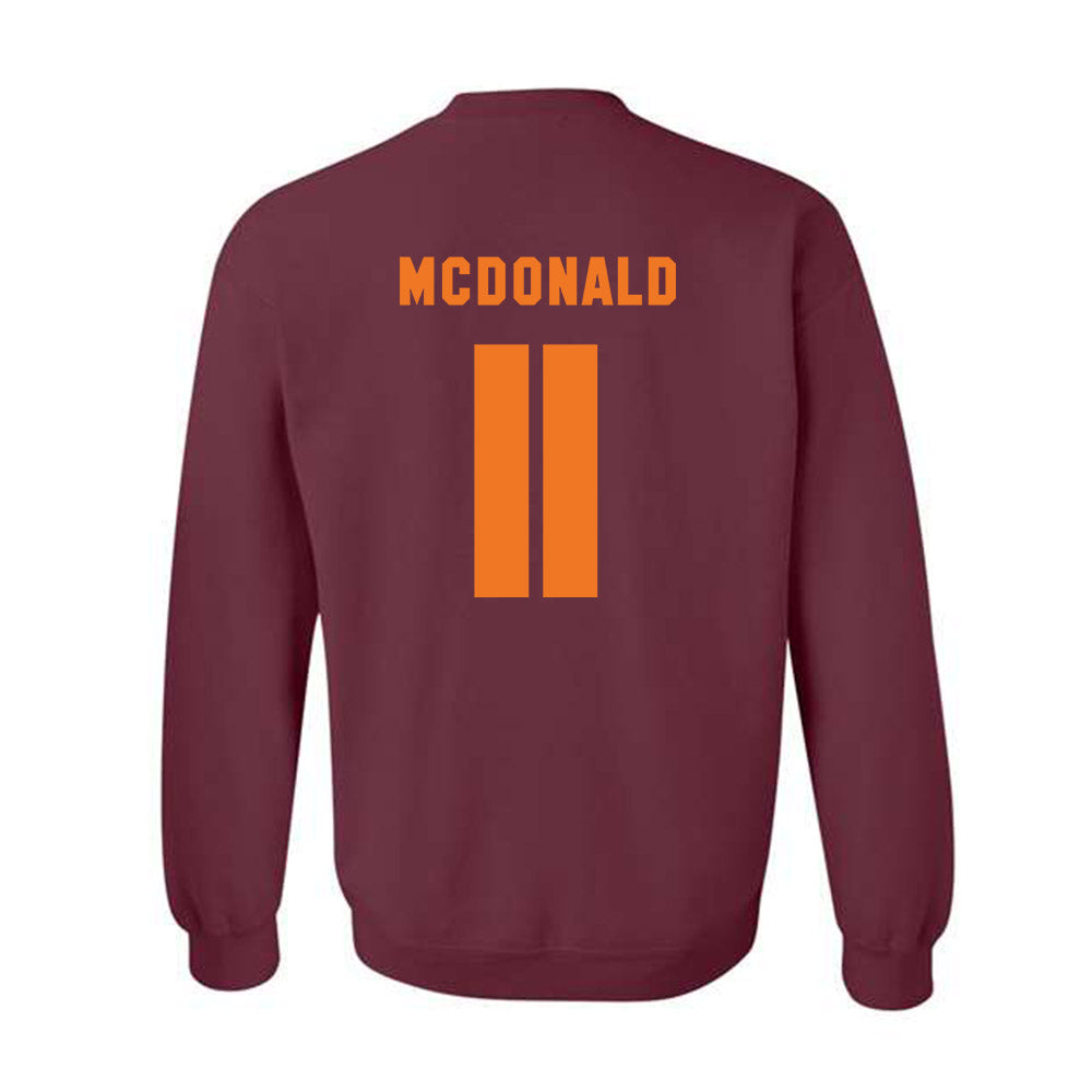 Virginia Tech - NCAA Football : Davion Brown - Classic Shersey Crewneck Sweatshirt-3