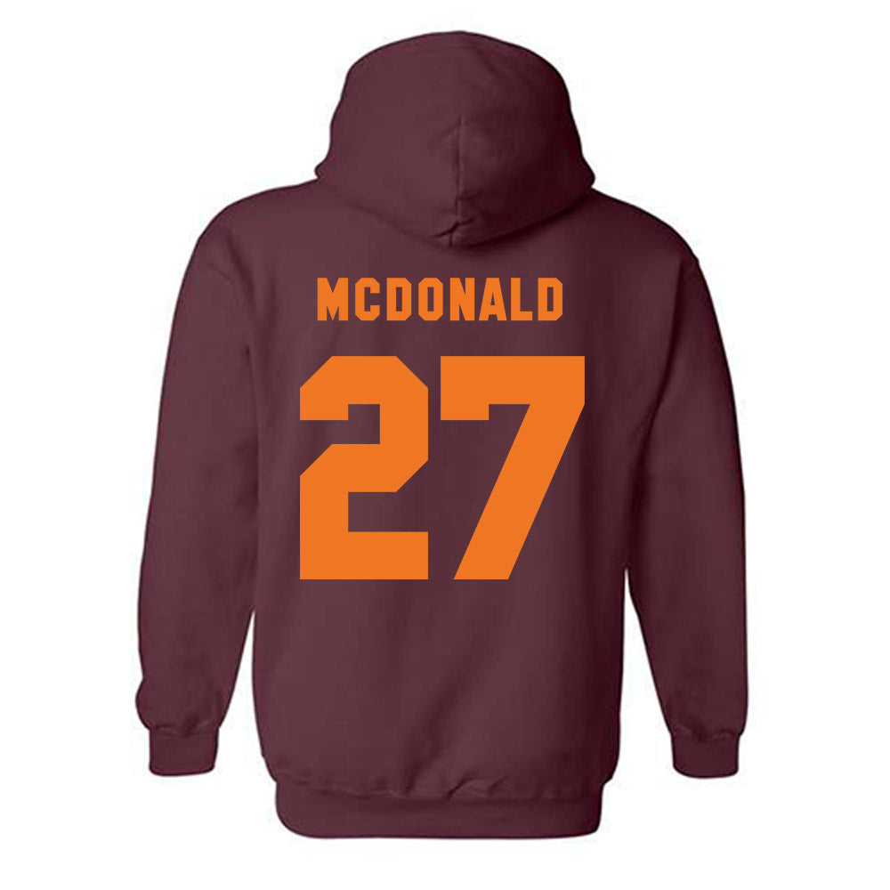 Virginia Tech - NCAA Football : Marcellous Hawkins - Classic Shersey Hooded Sweatshirt-3