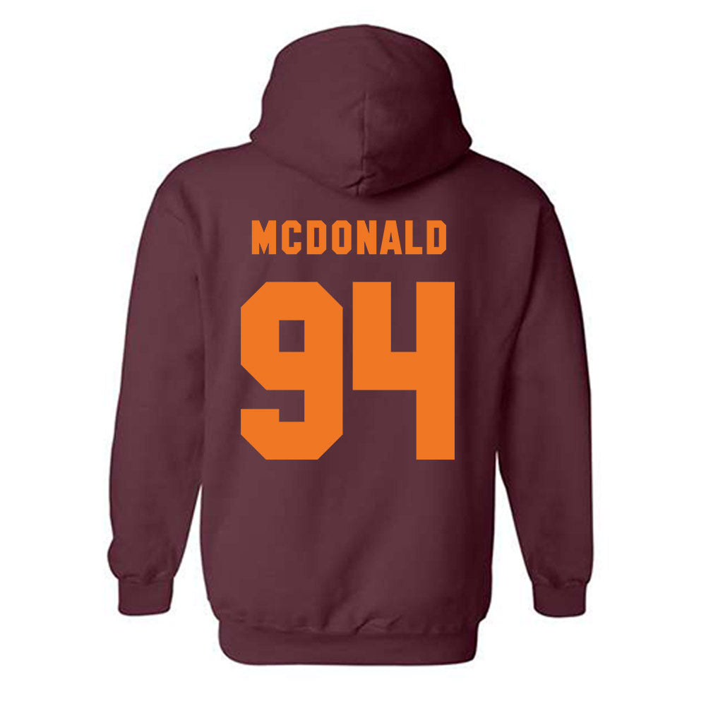 Virginia Tech - NCAA Football : Elhadj Fall - Classic Shersey Hooded Sweatshirt-3