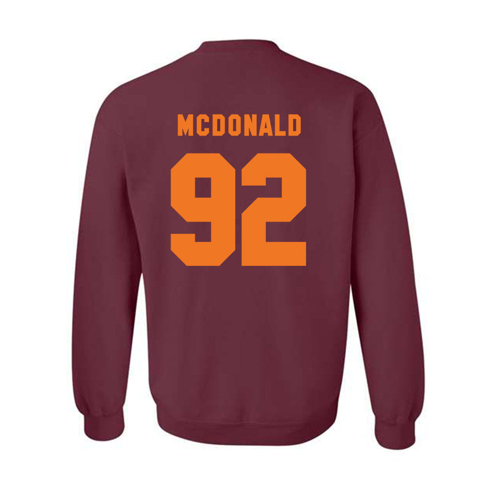 Virginia Tech - NCAA Football : Aiden Daugherty - Classic Shersey Crewneck Sweatshirt-3