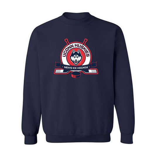 UConn - NCAA Men's Ice Hockey : Carlin Dezainde - Sports Shersey Crewneck Sweatshirt-0