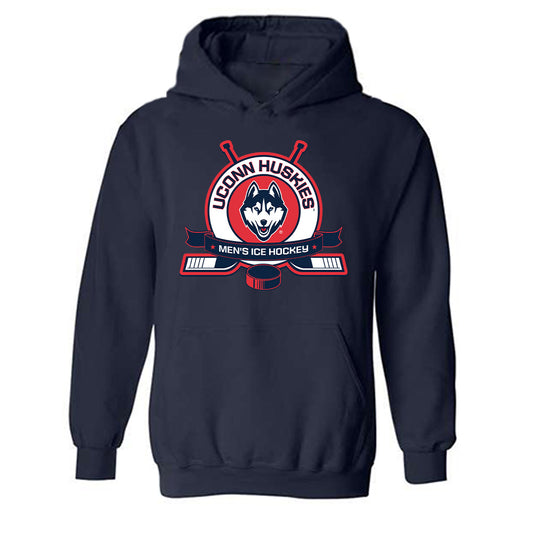 UConn - NCAA Men's Ice Hockey : Charlie Morrison - Sports Shersey Hooded Sweatshirt-0