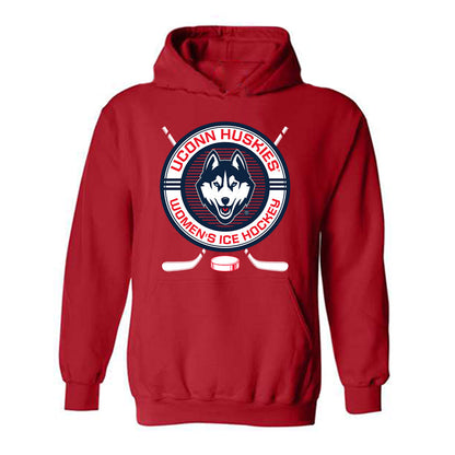 UConn - NCAA Women's Ice Hockey : Leila Ricciuti - Sports Shersey Hooded Sweatshirt-0