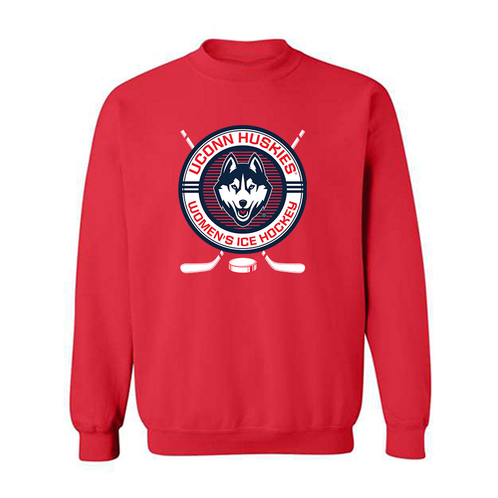 UConn - NCAA Women's Ice Hockey : Teagan Vaughan - Sports Shersey Crewneck Sweatshirt-0