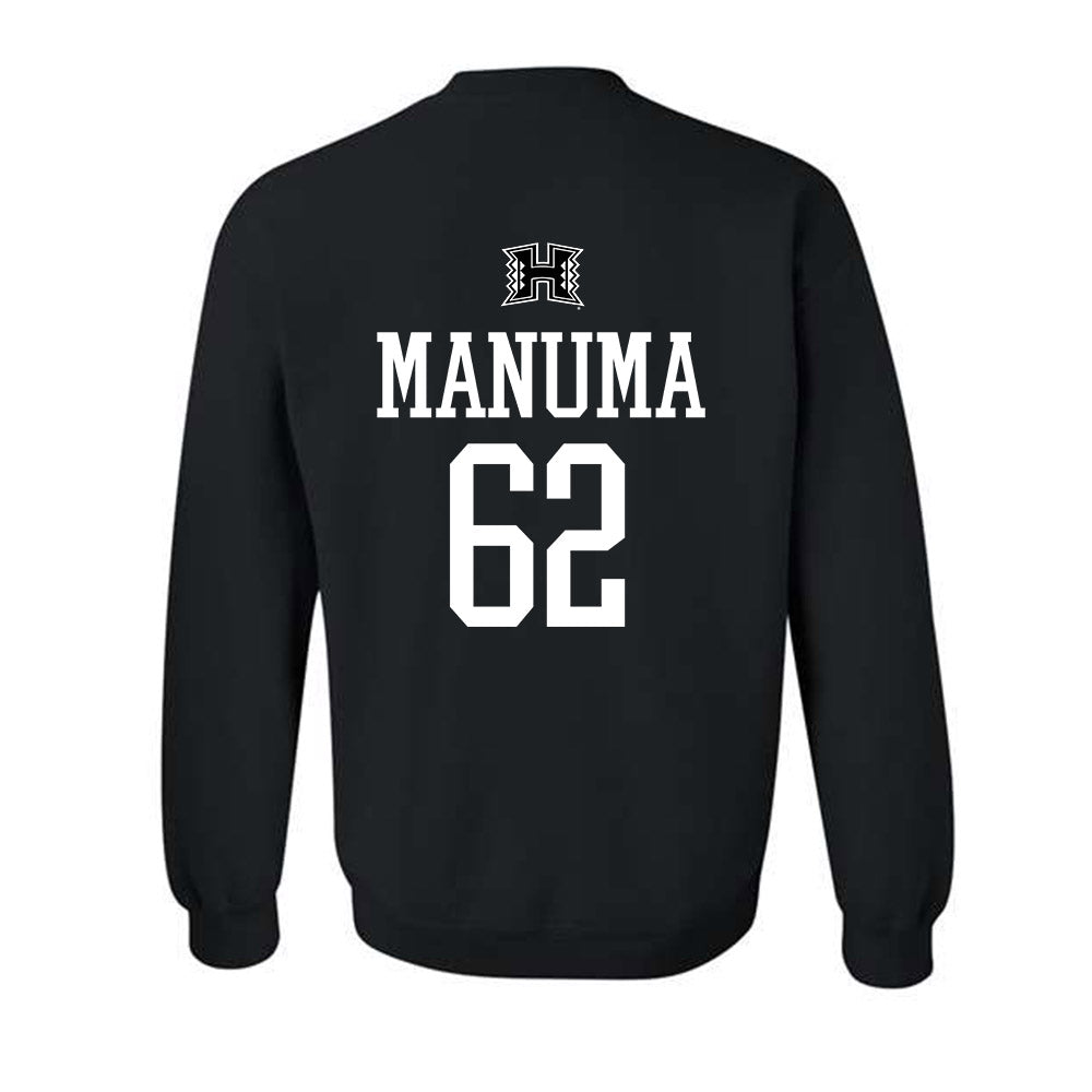 Hawaii - NCAA Football : Lautaimi Manuma - Classic Shersey Crewneck Sweatshirt-1