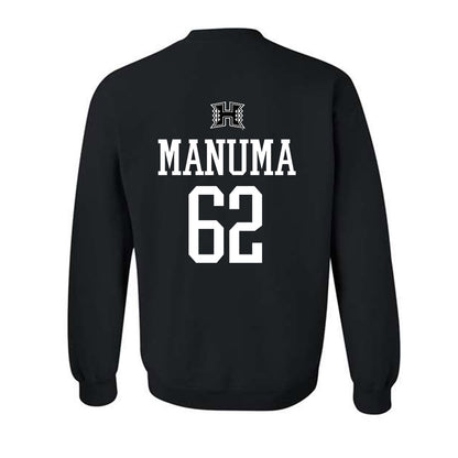 Hawaii - NCAA Football : Lautaimi Manuma - Classic Shersey Crewneck Sweatshirt-1