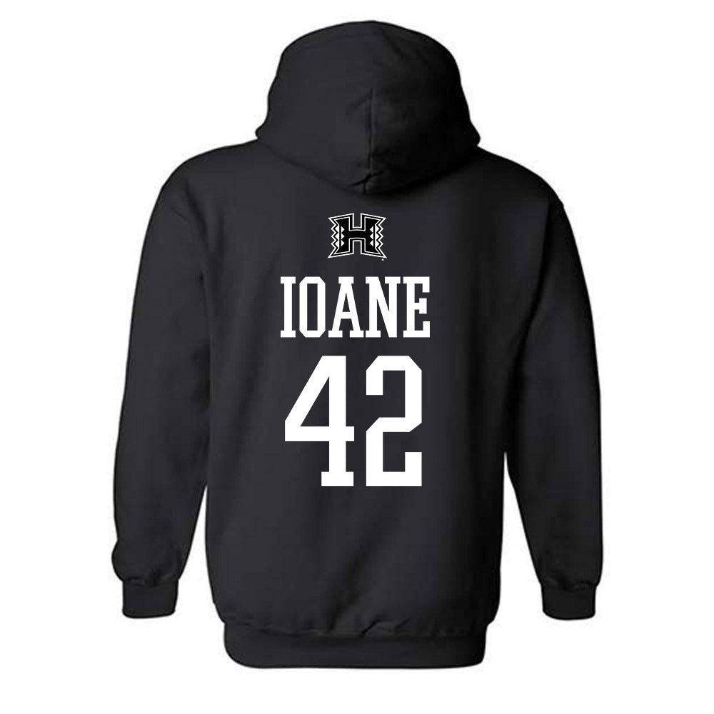 Hawaii - NCAA Football : Matteus Ioane - Classic Shersey Hooded Sweatshirt-1