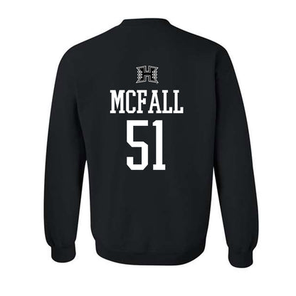 Hawaii - NCAA Football : Eric Mcfall - Classic Shersey Crewneck Sweatshirt-1
