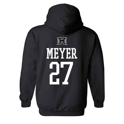 Hawaii - NCAA Football : Makanale'a Meyer - Classic Shersey Hooded Sweatshirt-1