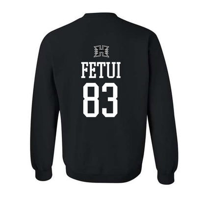 Hawaii - NCAA Football : Josiah Fetui - Classic Shersey Crewneck Sweatshirt-1