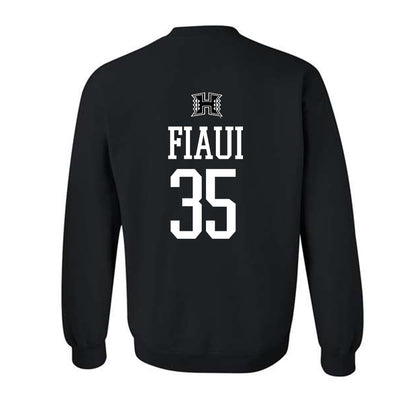 Hawaii - NCAA Football : Junior Fiaui - Classic Shersey Crewneck Sweatshirt-1