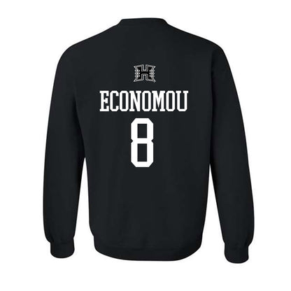 Hawaii - NCAA Men's Basketball : AJ Economou - Classic Shersey Crewneck Sweatshirt-1