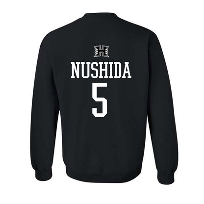 Hawaii - NCAA Baseball : Draven Nushida - Classic Shersey Crewneck Sweatshirt-1