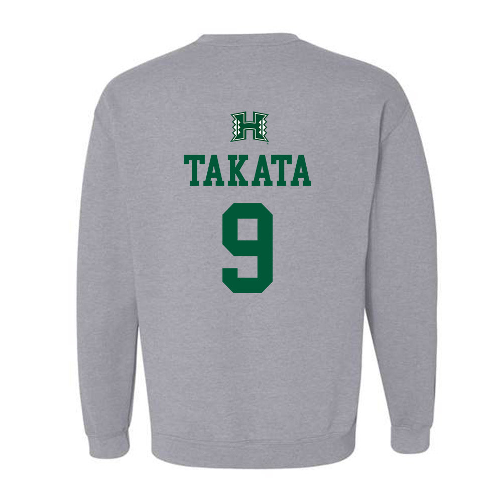 Hawaii - NCAA Baseball : Taylor Takata - Classic Shersey Crewneck Sweatshirt-1