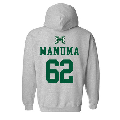 Hawaii - NCAA Football : Lautaimi Manuma - Classic Shersey Hooded Sweatshirt-1