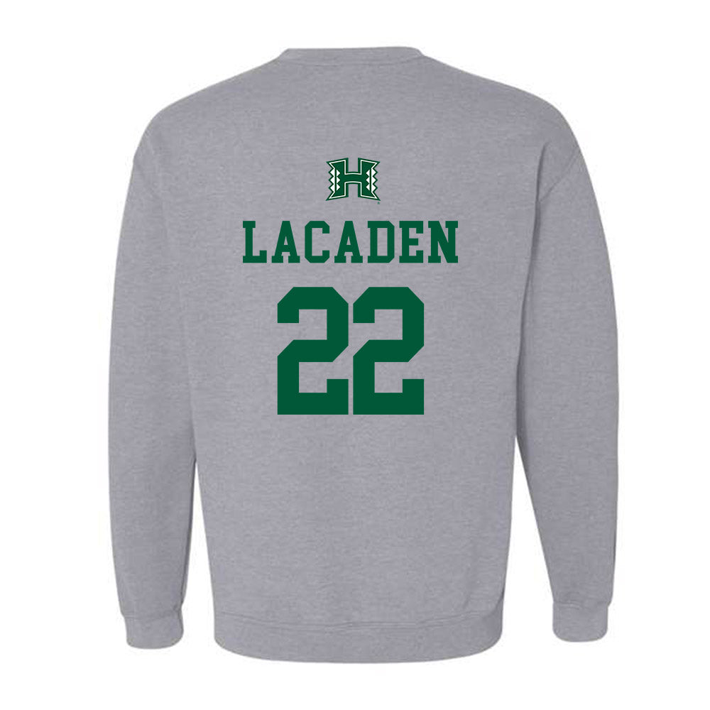 Hawaii - NCAA Football : Titan Lacaden - Classic Shersey Crewneck Sweatshirt-1