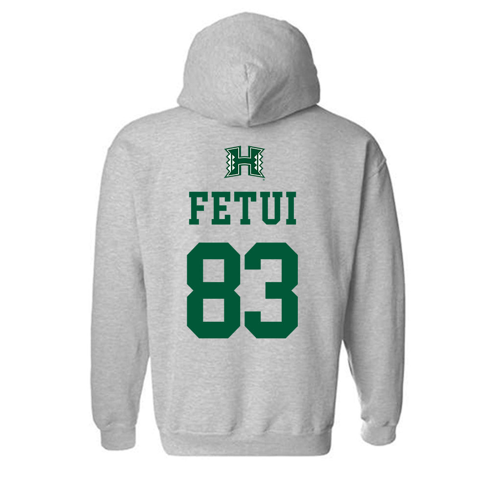 Hawaii - NCAA Football : Josiah Fetui - Classic Shersey Hooded Sweatshirt-1