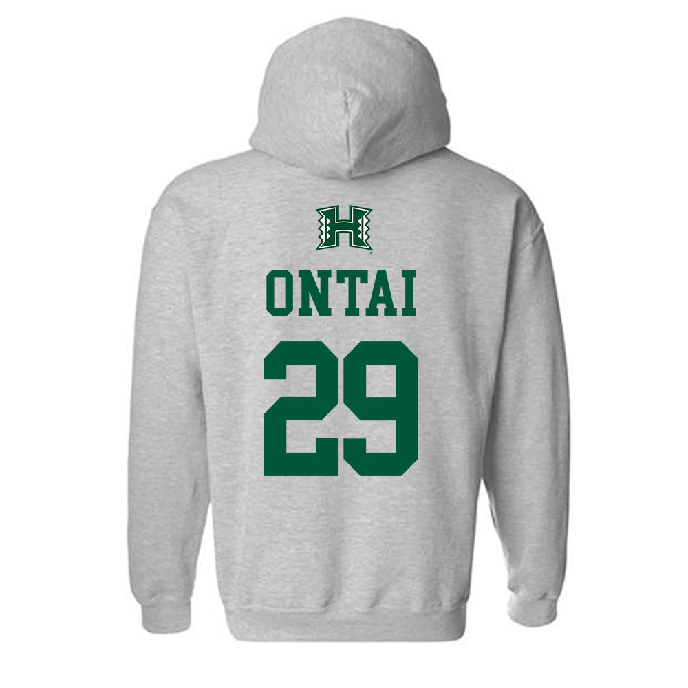Hawaii - NCAA Football : Kainoa Ontai - Classic Shersey Hooded Sweatshirt-1