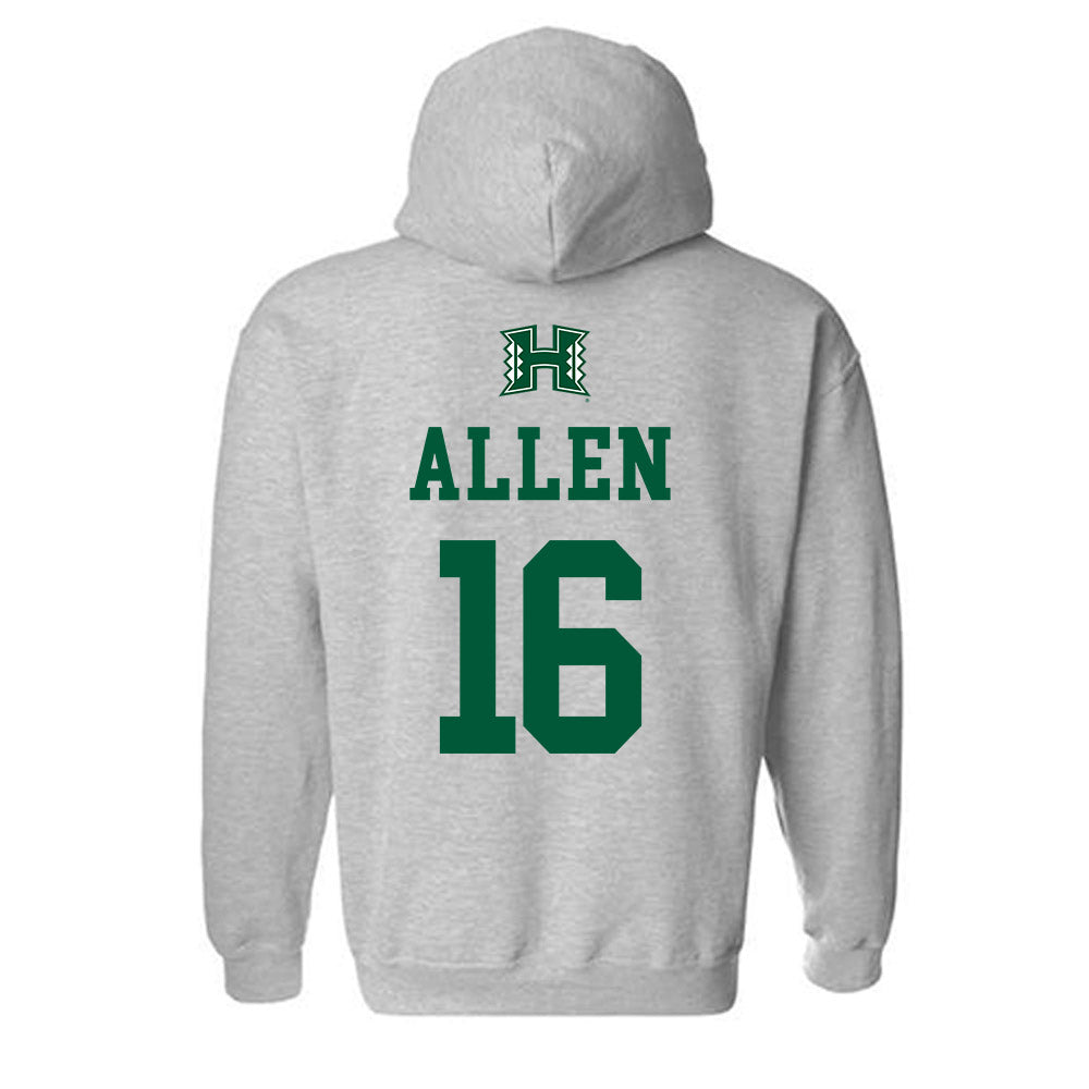 Hawaii - NCAA Football : Zion Allen - Classic Shersey Hooded Sweatshirt-1