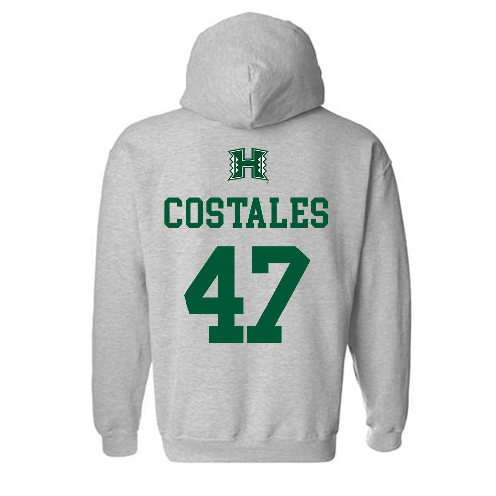 Hawaii - NCAA Football : Kingston Costales - Classic Shersey Hooded Sweatshirt-1