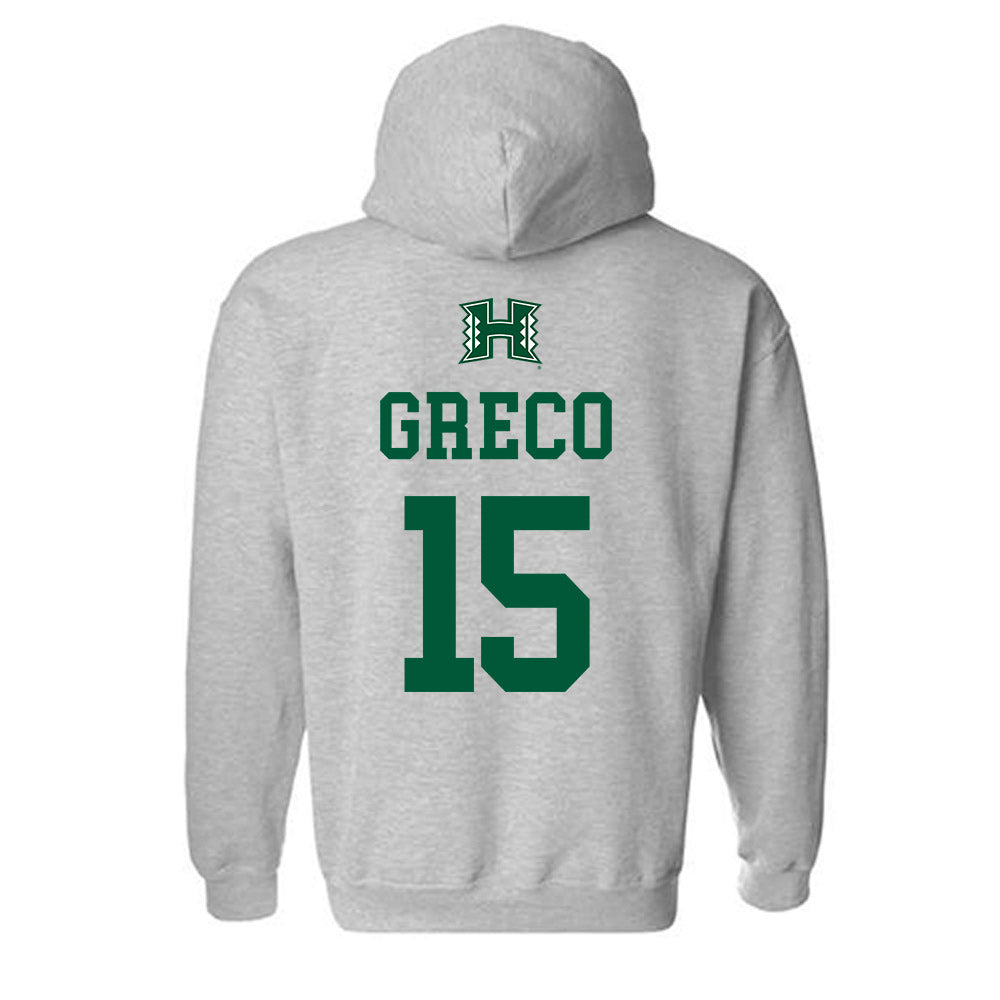 Hawaii - NCAA Baseball : Garrett Greco - Classic Shersey Hooded Sweatshirt-1