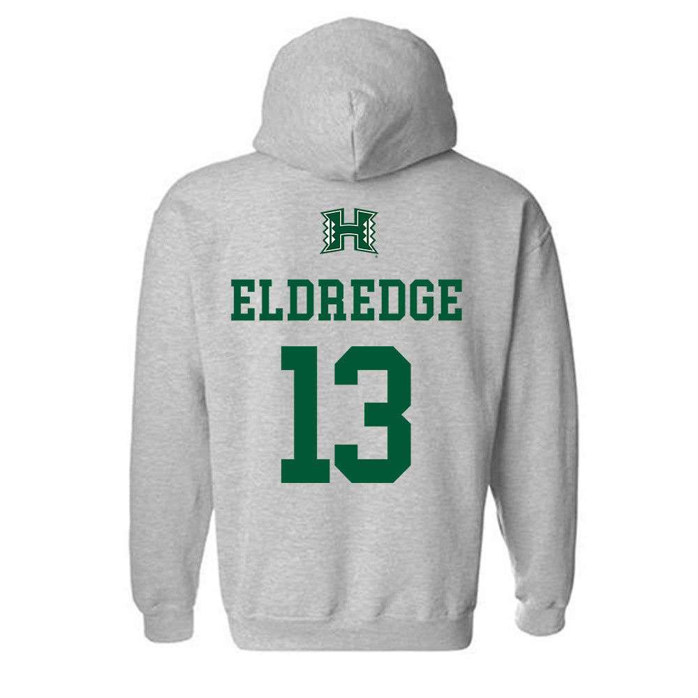 Hawaii - NCAA Football : Koa Eldredge - Classic Shersey Hooded Sweatshirt-1