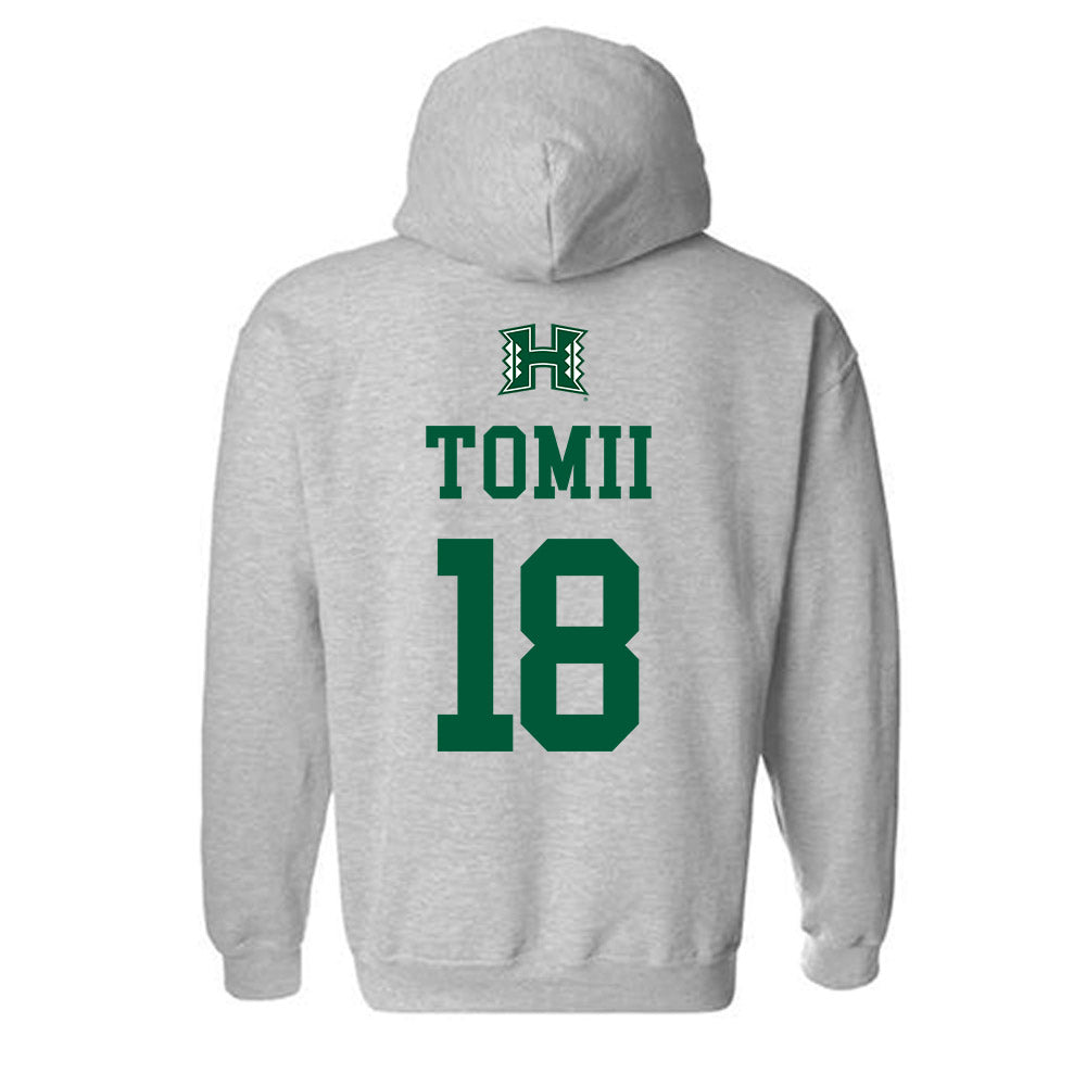 Hawaii - NCAA Baseball : Tsubasa Tomii - Classic Shersey Hooded Sweatshirt-1