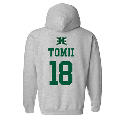 Hawaii - NCAA Baseball : Tsubasa Tomii - Classic Shersey Hooded Sweatshirt-1