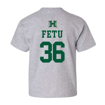 Hawaii - NCAA Football : Jordan Fetu - Classic Shersey Youth T-Shirt-1
