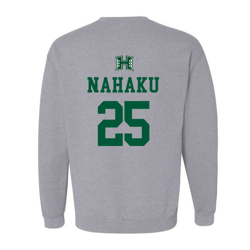 Hawaii - NCAA Baseball : Kamana Nahaku - Classic Shersey Crewneck Sweatshirt-1